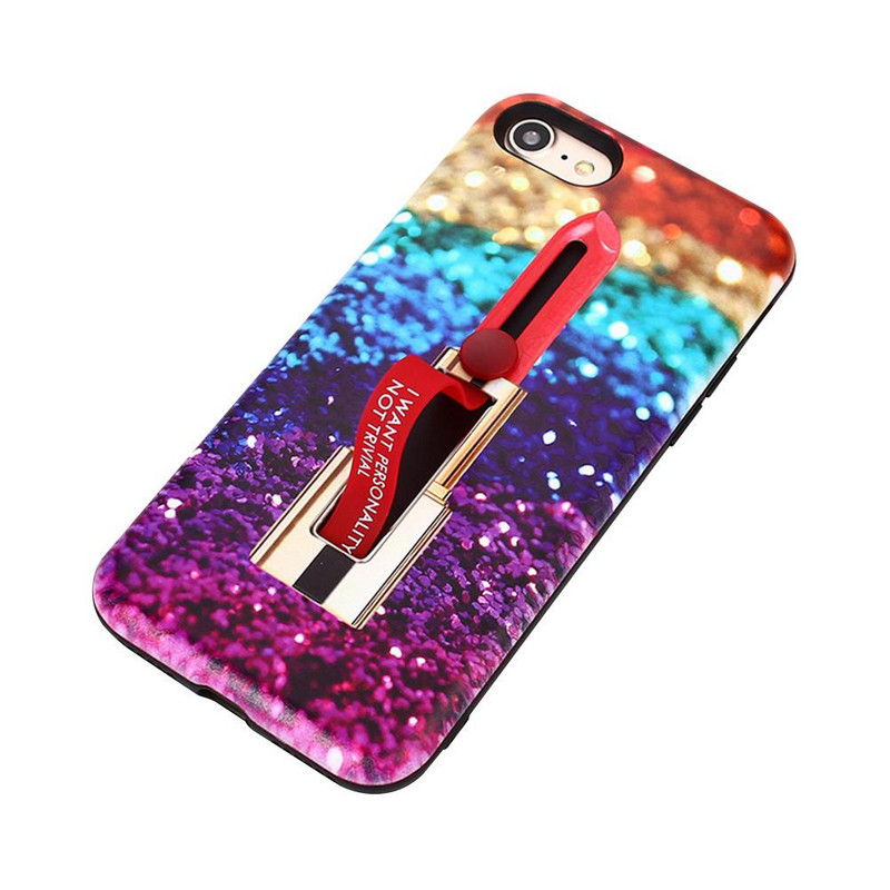 Силиконов калъф с принт червило за iPhone 7 и iPhone 8