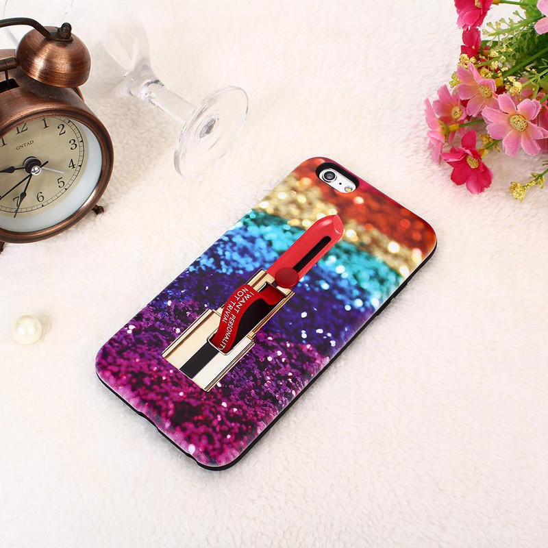 Силиконов калъф с принт червило за iPhone 7 и iPhone 8