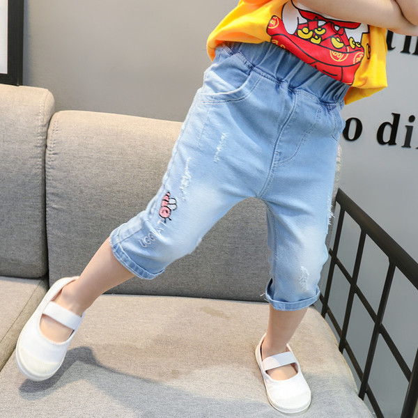 Modern gyerekfarmer hímzéssel lányoknak