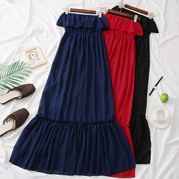 Σύγχρονο γυναικεία στράπλες φόρεμα σε τέσσερα χρώματα