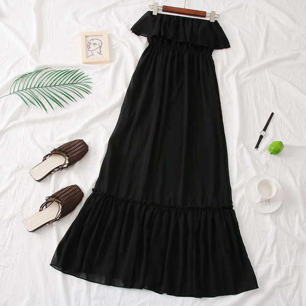 Σύγχρονο γυναικεία στράπλες φόρεμα σε τέσσερα χρώματα