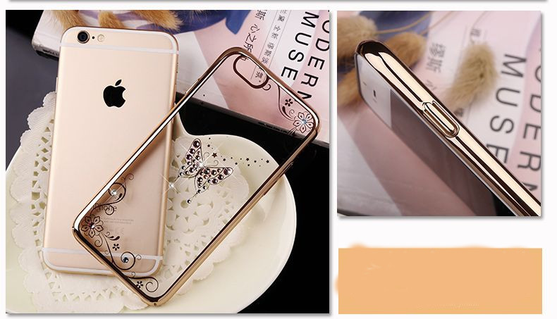 Θήκη σιλικόνης με  πέτρες διακόσμηση  για iPhone 7 και iPhone 8