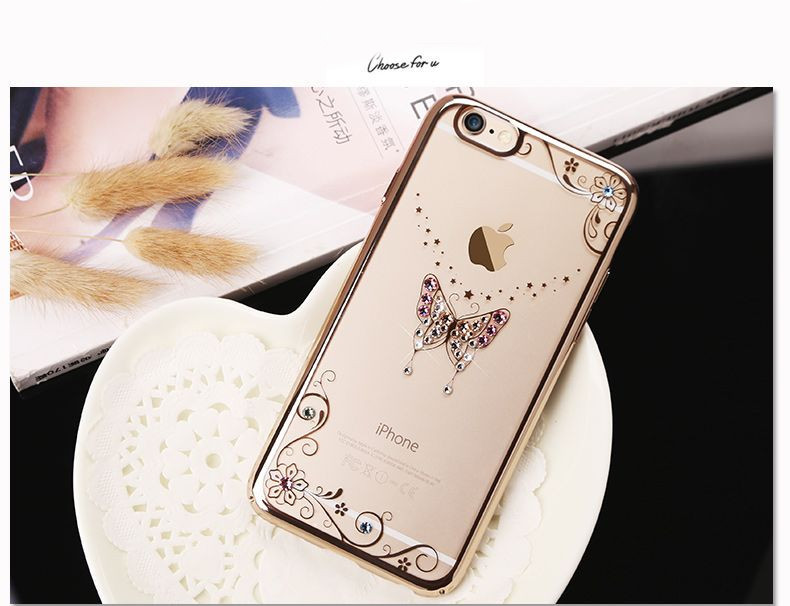 Θήκη σιλικόνης με  πέτρες διακόσμηση  για iPhone 7 και iPhone 8