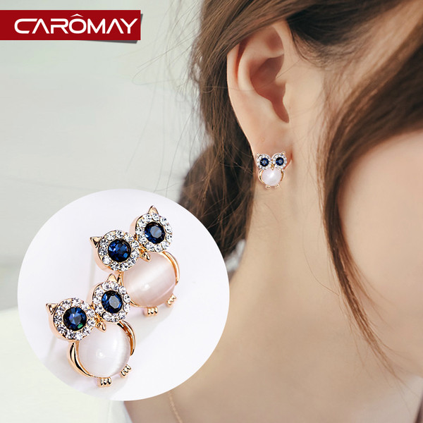 Női fülbevaló bagoly alakú