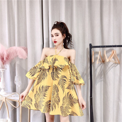 Γυναικείο καλοκαιρινό φόρεμα με χαραγμένα μανίκια