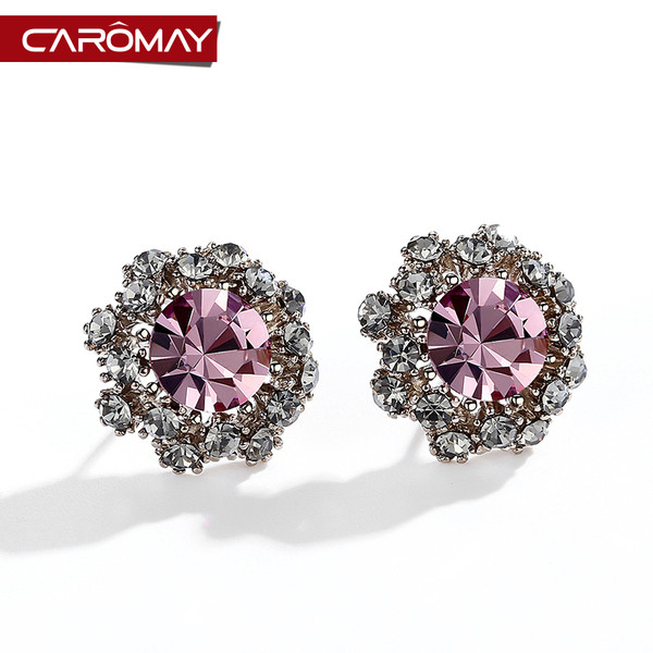 Női fülbevaló kövekkel, három színben