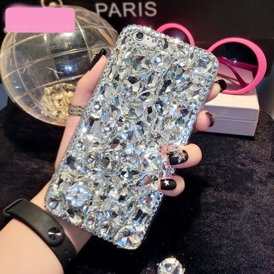 Husa din silicon cu pietre alb pentru iPhone XR