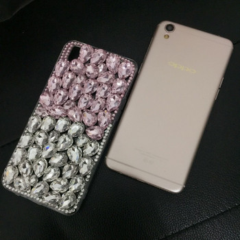 Силиконов калъф с камъни в бял  и розов цвят за iPhone 7 plus и iPhone 8 plus