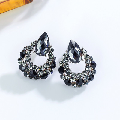 Modern fülbevaló kék kövekkel