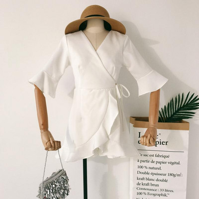 Μοντέρνα γυναικεία σαλοπέτα με μανίκι 3/4 και φερμουάρ σε διάφορα χρώματα