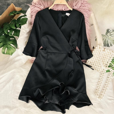 Μοντέρνα γυναικεία σαλοπέτα με μανίκι 3/4 και φερμουάρ σε διάφορα χρώματα