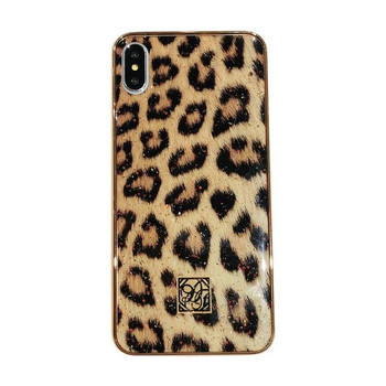 Силиконов калъф с леопардов  принт за iPhone XR