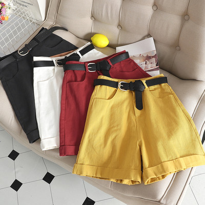Ежедневни къси дамски панталони с висока талия в няколко цвята