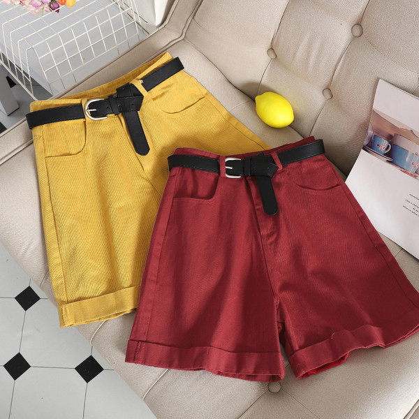 Ежедневни къси дамски панталони с висока талия в няколко цвята