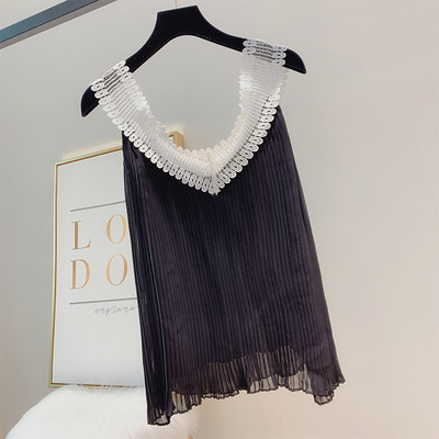 Maieu elegant pentru femei în alb și negru