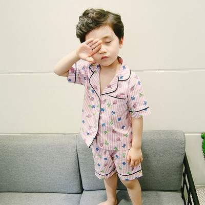 Pijamale copii pentru baieti in doua culori cu aplicatii diferite