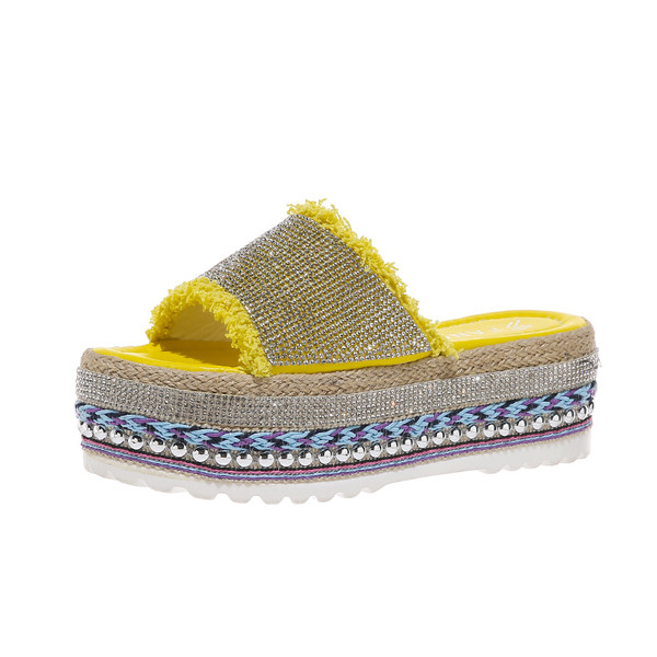 Modern női platformpapucs kövekkel több színben