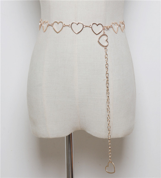 Modern fém női öv arany és ezüst színben