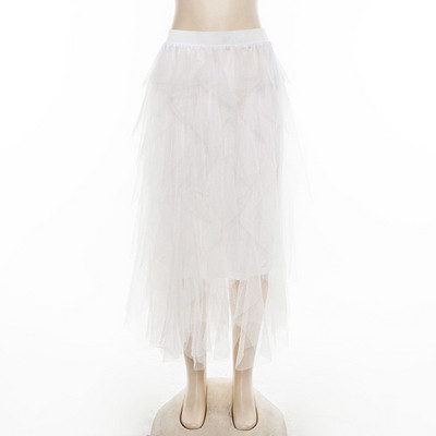 καθημερινή γυναικεία φούστα με ψηλή μέση και τούλι σε διάφορα χρώματα