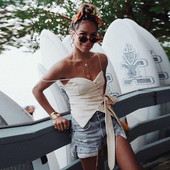 Maiou elegant de damă cu bretele subțiri