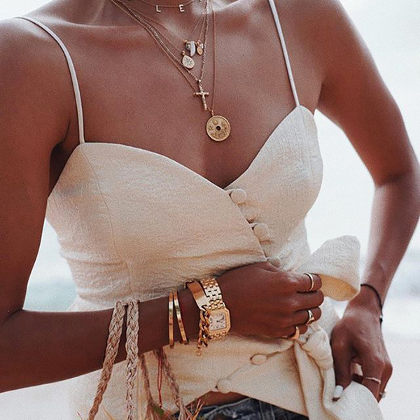 Maiou elegant de damă cu bretele subțiri