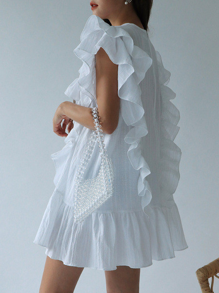 Дамска лятна рокля в два цвята 