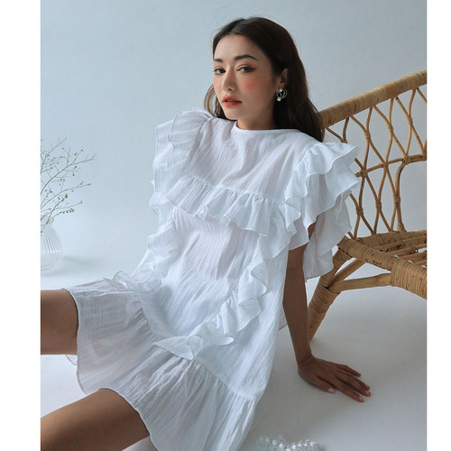 Дамска лятна рокля в два цвята 