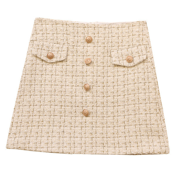 Fusta de dama eleganta cu nasturi in patru culori