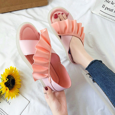 Casual γυναικείες παντόφλες σε λευκό, μαύρο και ροζ χρώμα