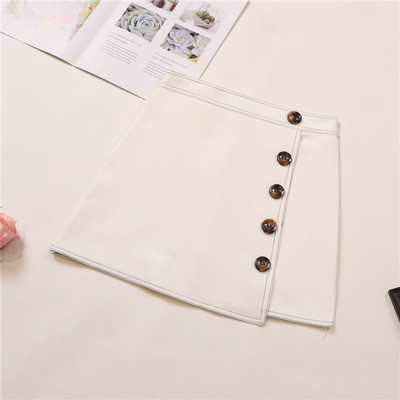 Modern női szoknya gombokkal, három színben