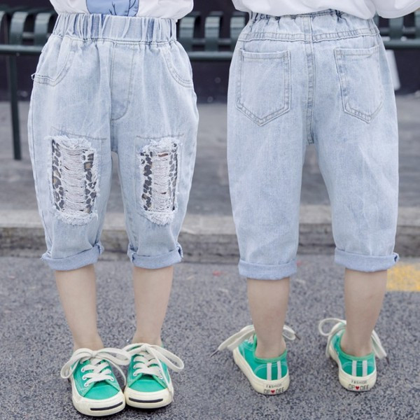 Gyerek modern farmer szakadt motívumokkal - lányoknak