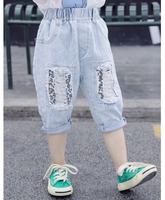 Gyerek modern farmer szakadt motívumokkal - lányoknak