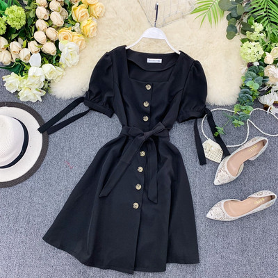 Σύγχρονο γυναικείο φόρεμα με ζώνη σε διάφορα χρώματα