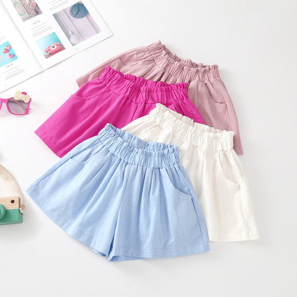 Pantaloni scurți pentru copii cu buzunare în mai multe culori