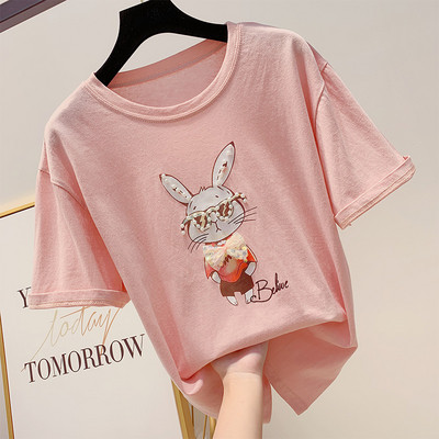 Γυναικεία μπλούζα με εφαρμογές και πέρλες