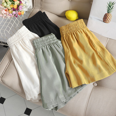 Дамски къси панталони с ластик в четири цвята