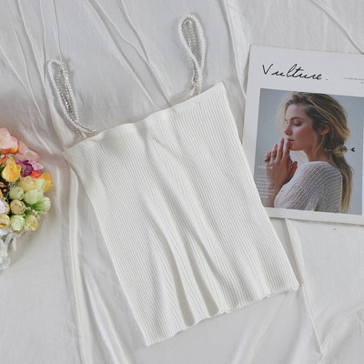 Gyönggyel és kövekkel díszített női felső több színben