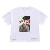 Tricou modern pentru copii de culoare albă - pentru fete