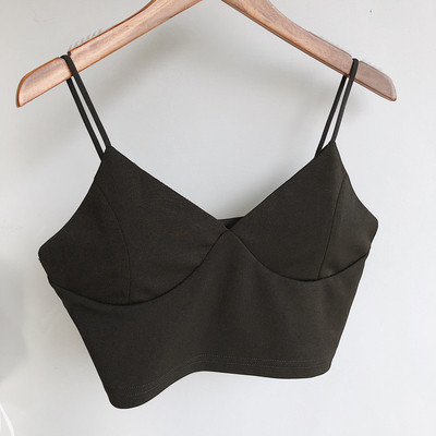 Дамски къс топ в бял и черен цвят