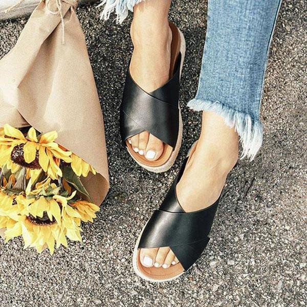 Modern női papucs magas talppal több színben