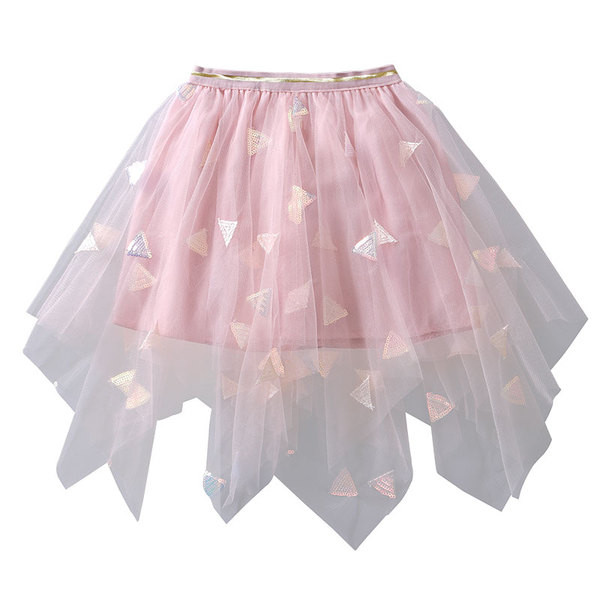 Modern gyerekszoknya három színben, flitterekkel és tüllel