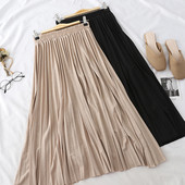 Fusta de dama moderna plisata cu talie inalta in patru culori
