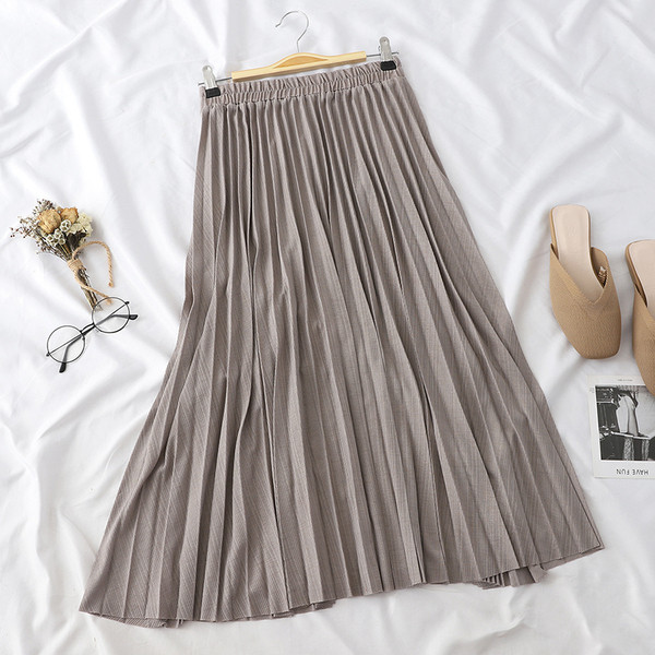 Fusta de dama moderna plisata cu talie inalta in patru culori