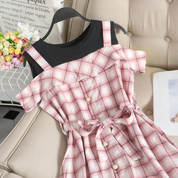 Καθημερινό γυναικείο φόρεμα  με ζώνη σε διάφορα χρώματα