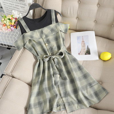 Καθημερινό γυναικείο φόρεμα  με ζώνη σε διάφορα χρώματα