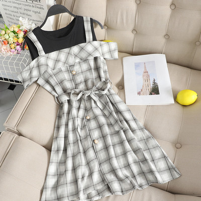 Καθημερινό γυναικείο φόρεμα  με ζώνη σε διάφορα χρώματα