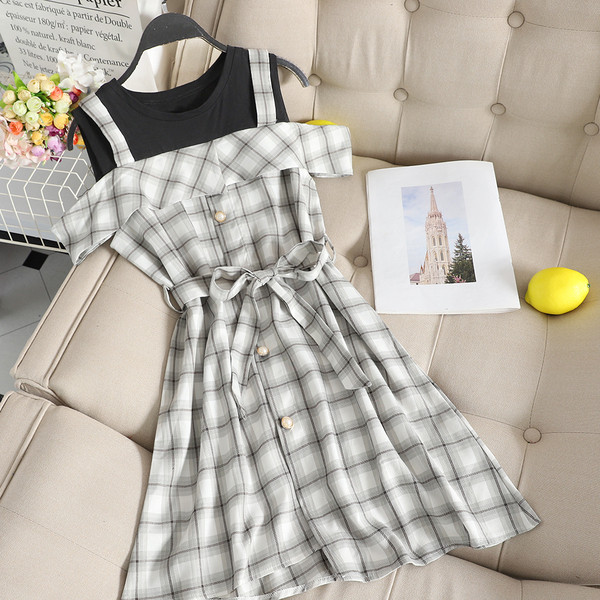 Καθημερινό γυναικείο φόρεμα  με ζώνη σε διάφορα χρώματα