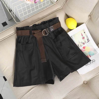 Актуални къси дамски панталони с висока талия и странични джобове в няколко цвята