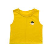 Vesta zilnica pentru copii pentru baieti in alb si galben