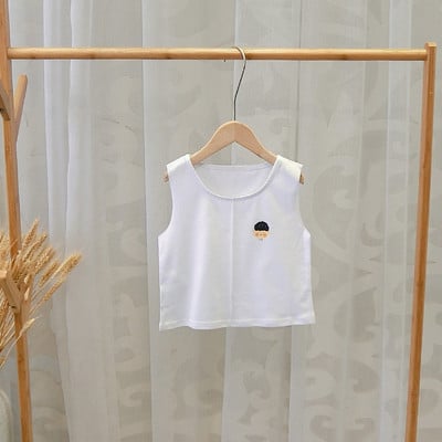 Vesta zilnica pentru copii pentru baieti in alb si galben